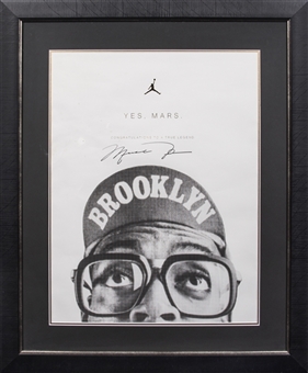 Michael Jordan Signed Nike Mars Blackmon Promotional Poster In 27.5 x 33.5 Framed Display (JSA)